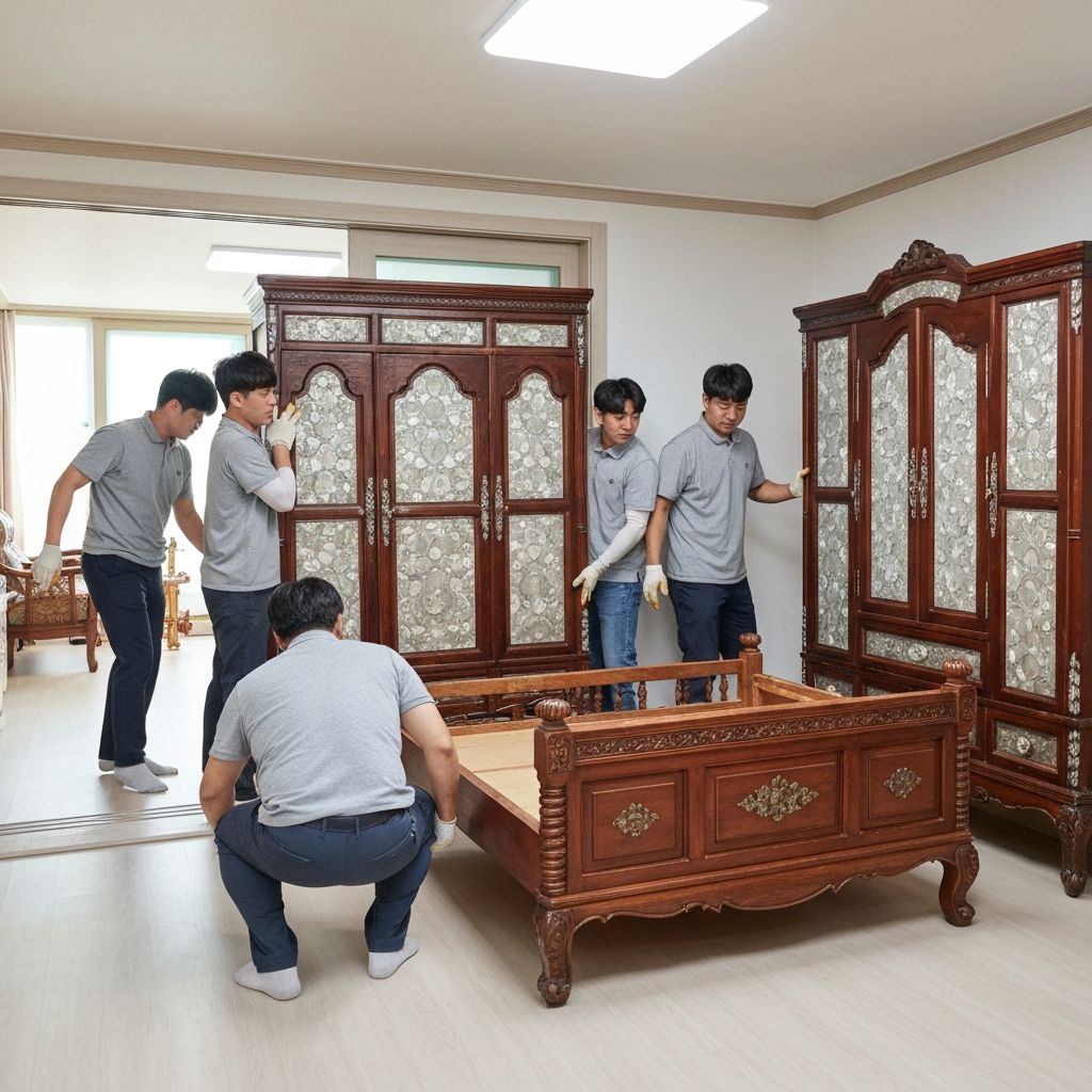 광주폐가구수거업체에서 자개장롱과 침대등의 가구수거하는 …